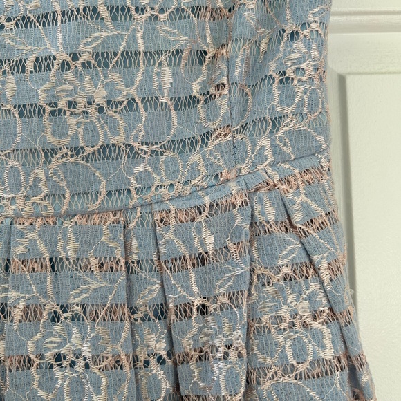 June & Ivy Blue Lace Strapless Dress - Size S - Picture 2 of 3
